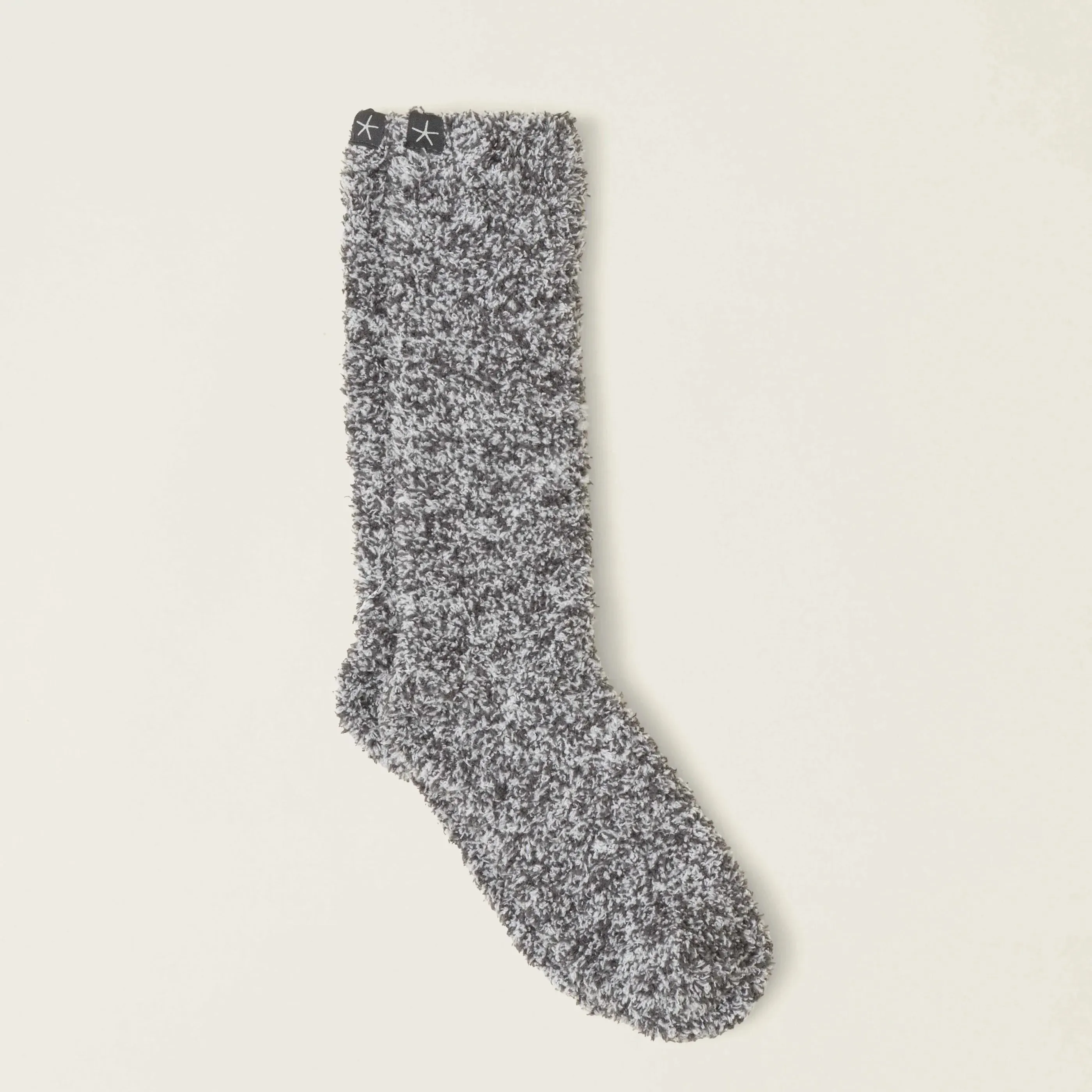 Cozy Chic Heathered Socks- Slate Blue/White