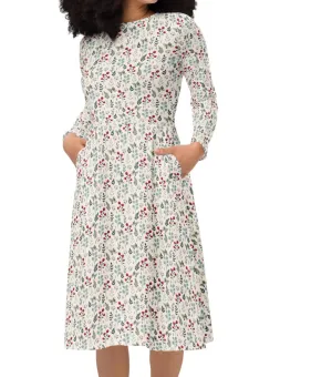 Cozy Christmas Branches Midi Dress (S-4XL)
