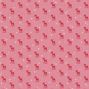 Cozy Christmas Reindeer in Pink by Lori Holt for Riley Blake Designs
