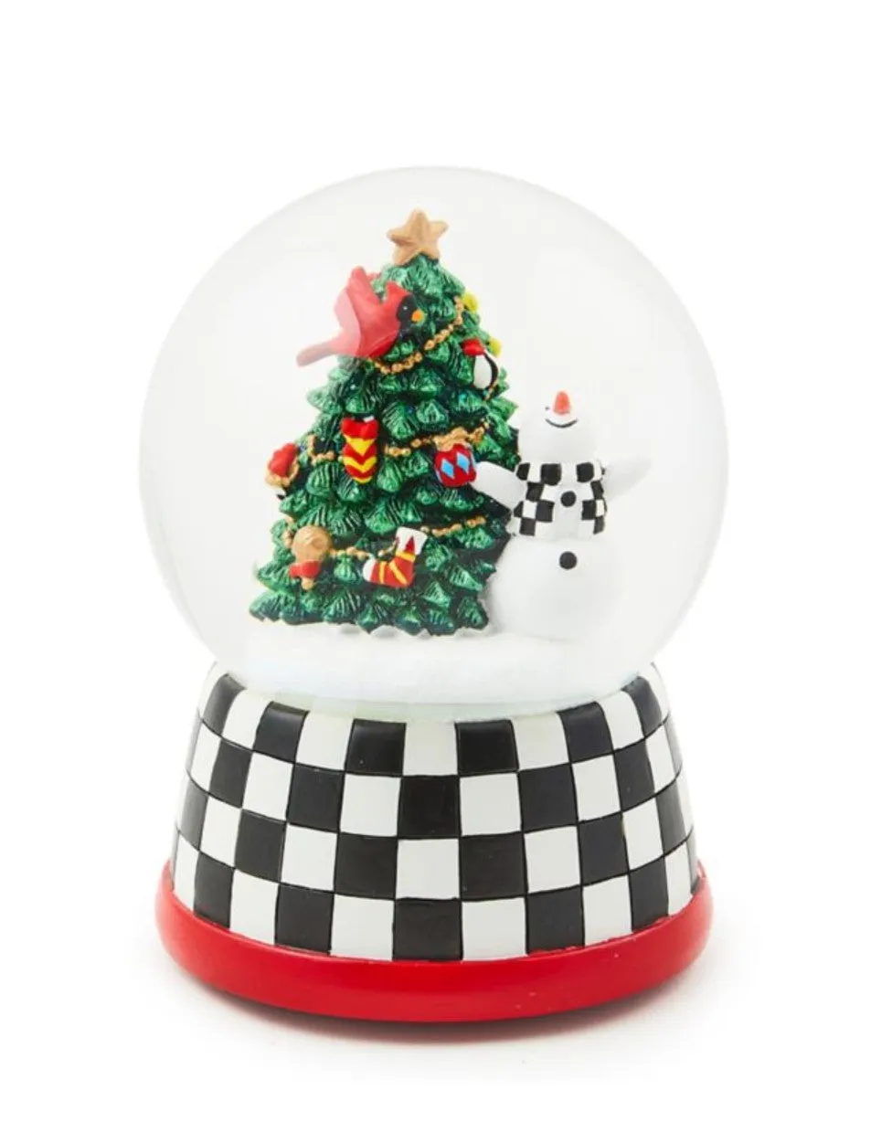 Cozy Christmas Snowman and Tree Snow Globe