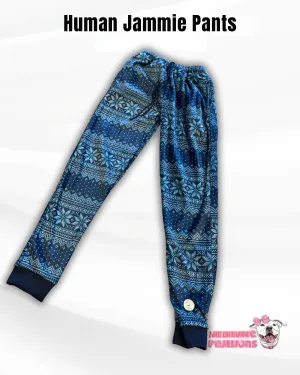 Cozy Classic Fair Isle Unisex Human Pants in Fleece