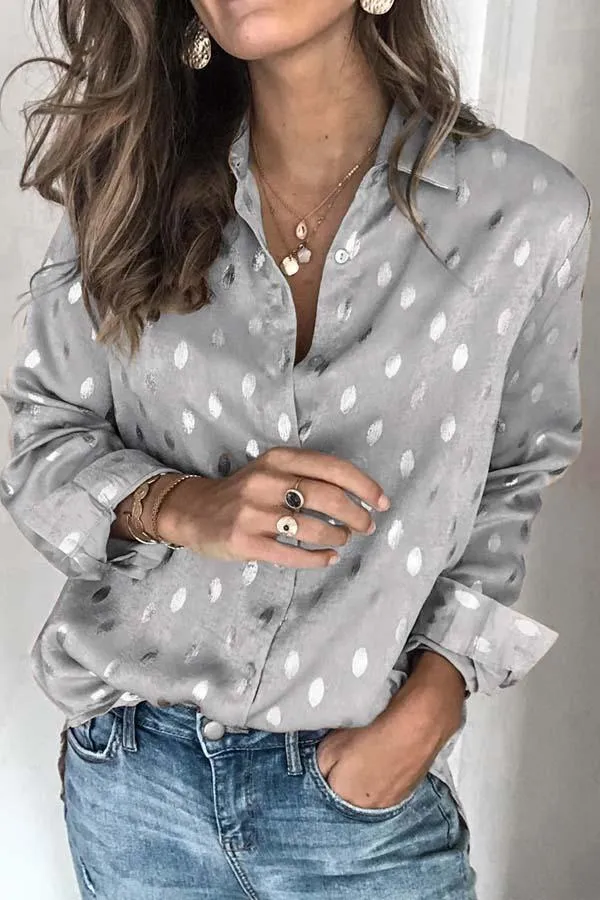 Cozy Oversize Long Sleeve Lapel Top