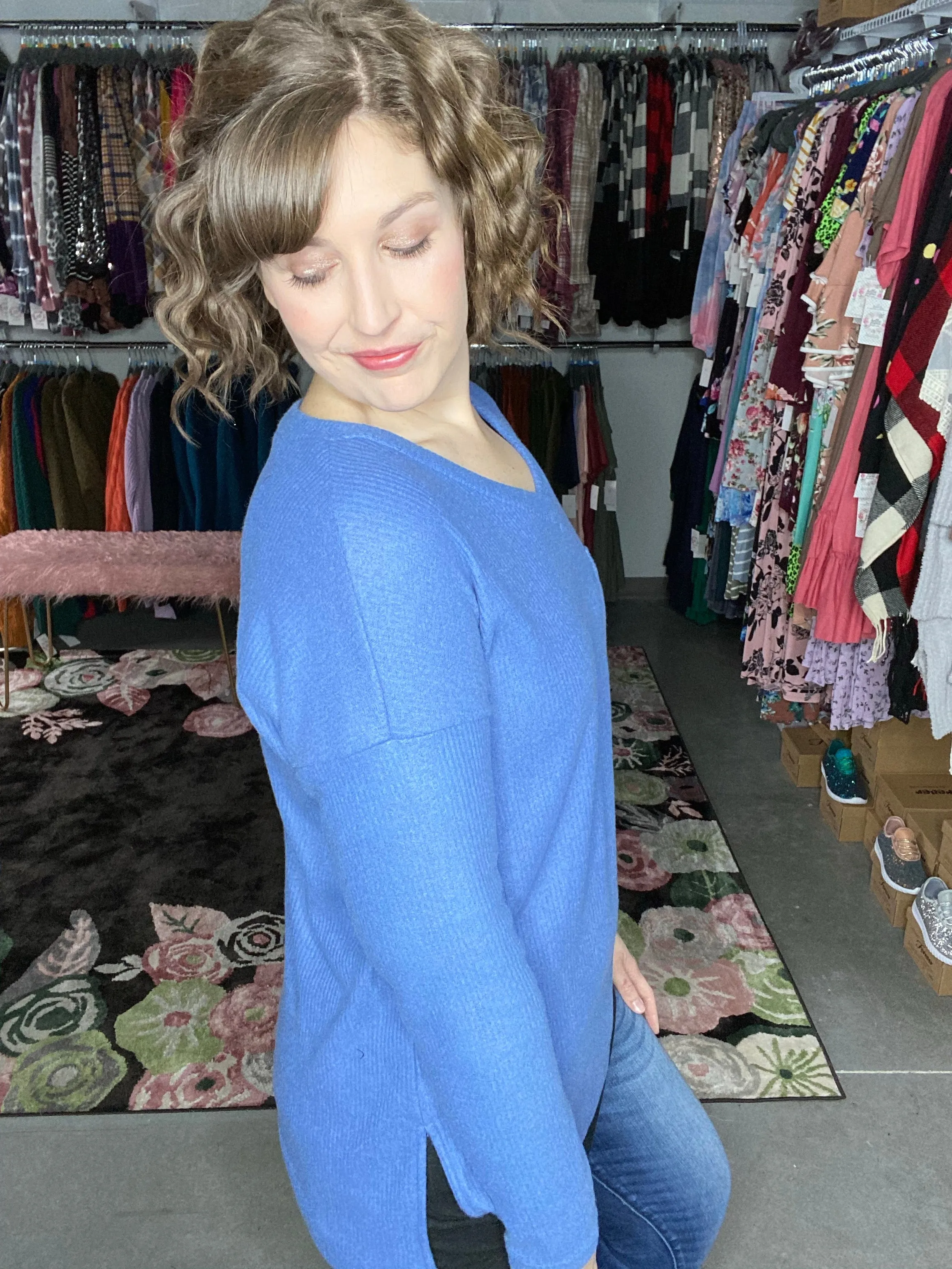 Cozy Ribbed V-Neck Sweater | 2 colors