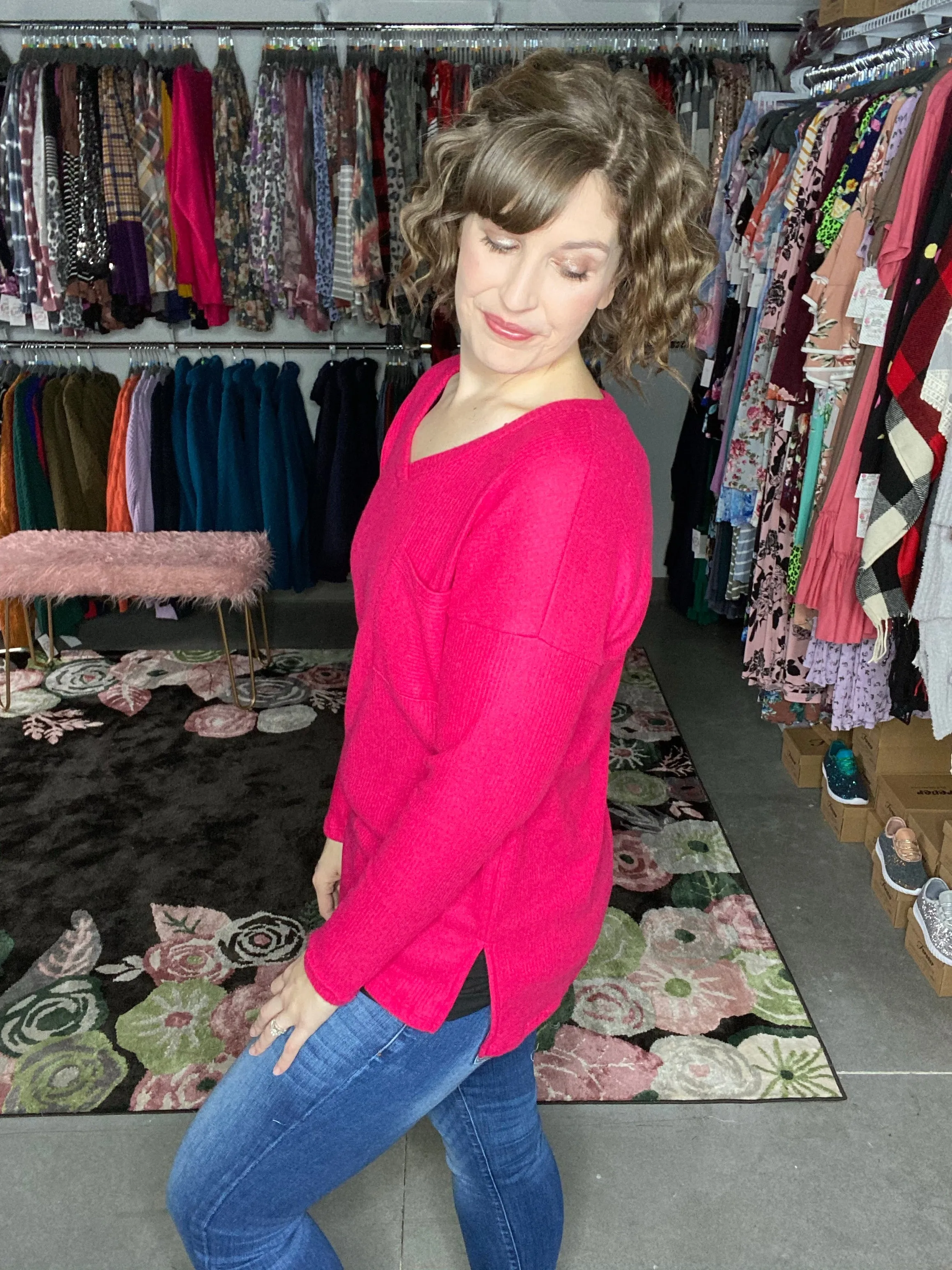 Cozy Ribbed V-Neck Sweater | 2 colors