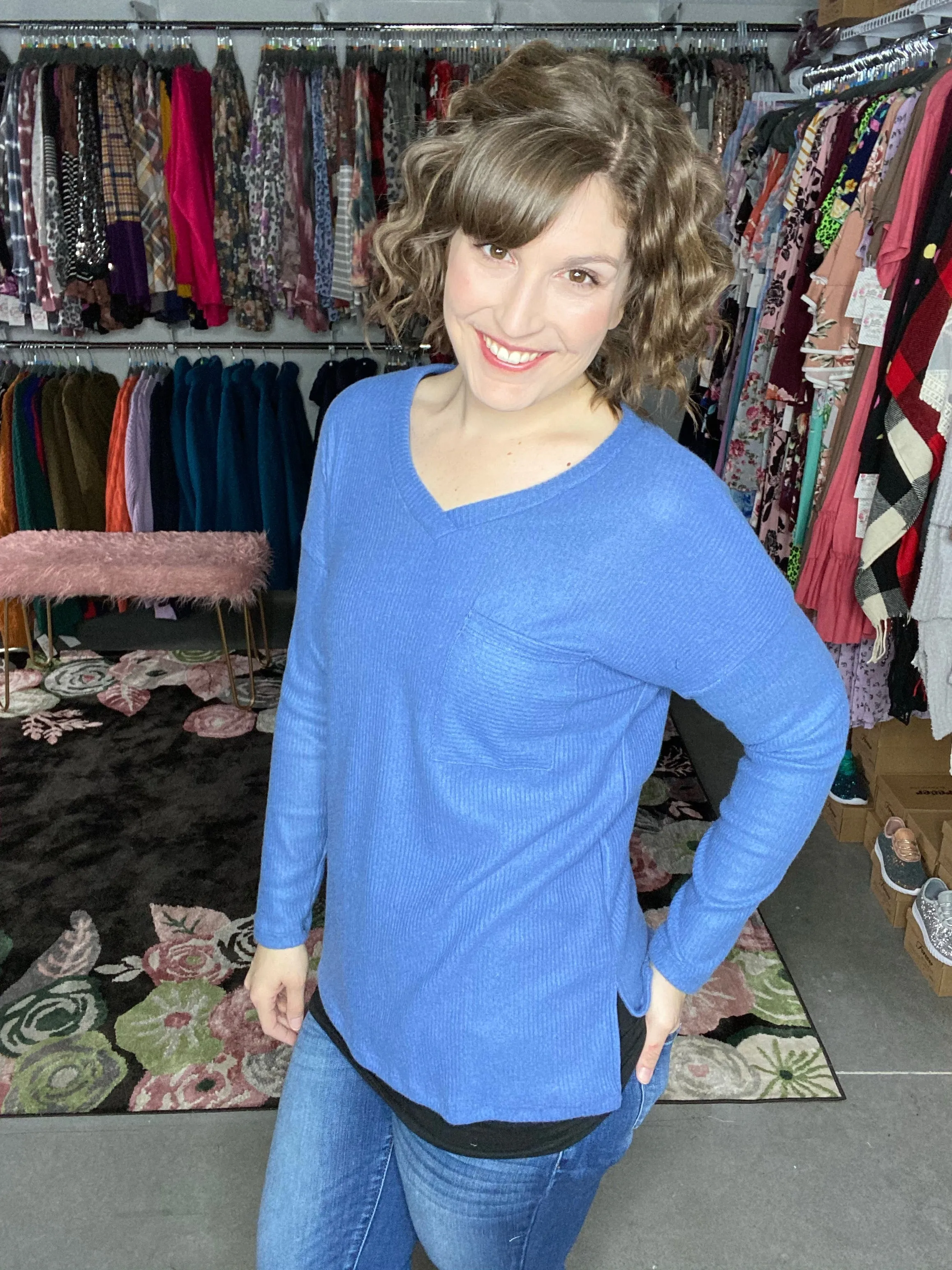 Cozy Ribbed V-Neck Sweater | 2 colors