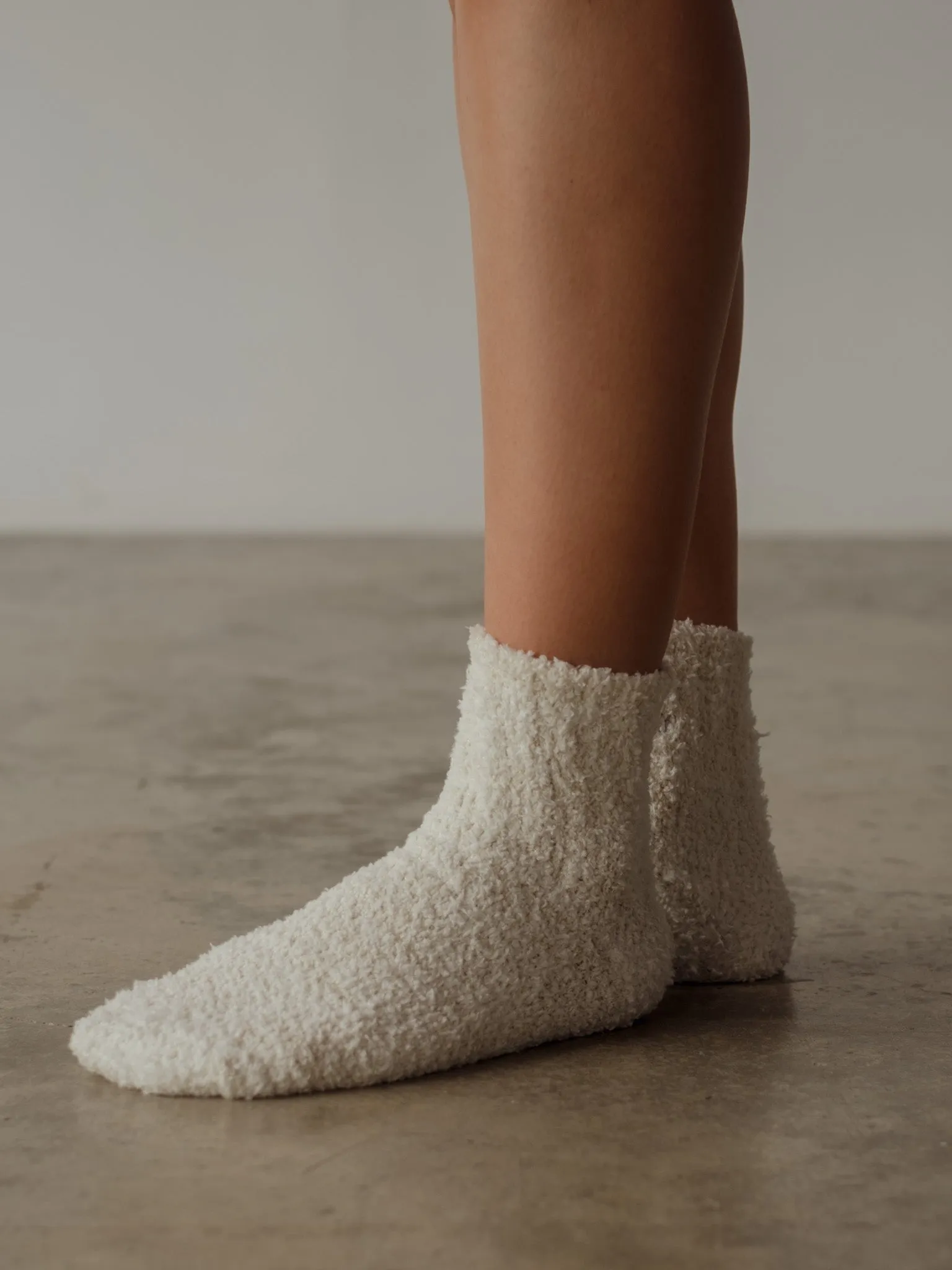 COZY SHINY SOCKS  - CREAMY