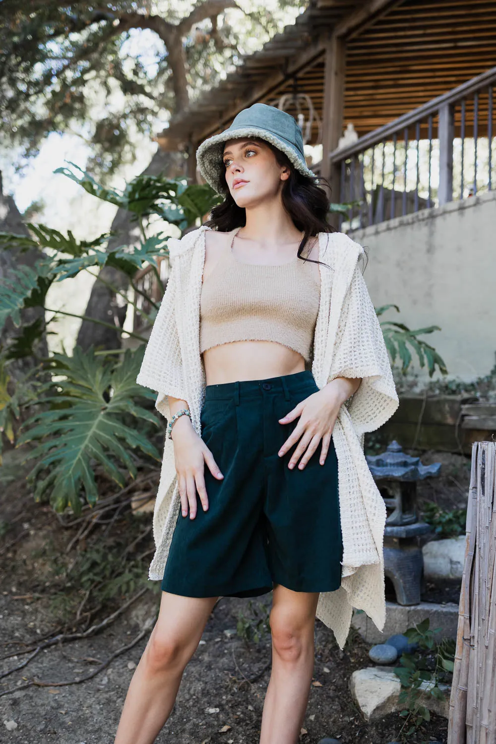 Cozy Soft Waffle Hooded Ruana - 4 colors