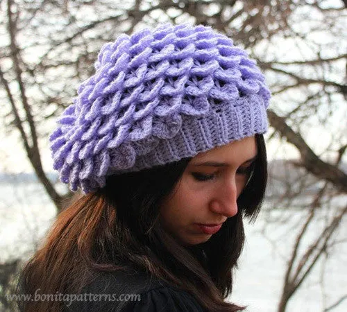 Crocodile Slouchy Beret