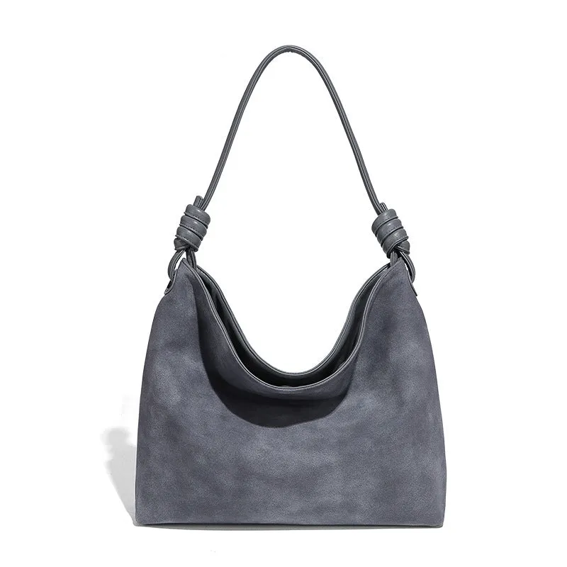 Croissant Suede Shoulder Bag