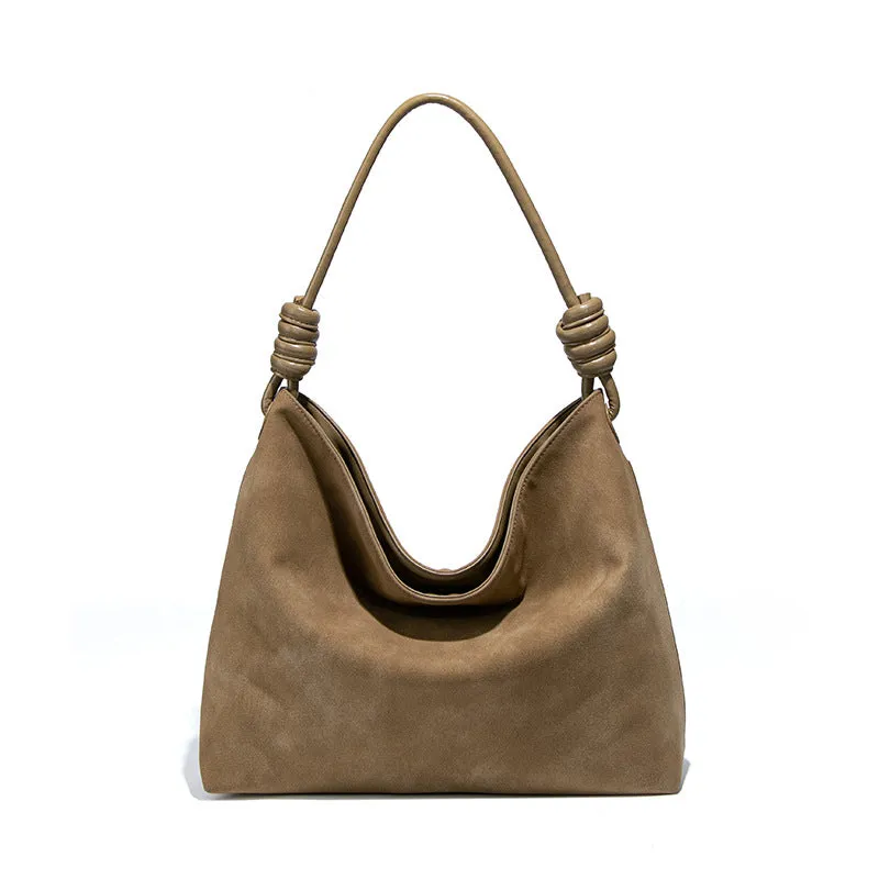 Croissant Suede Shoulder Bag