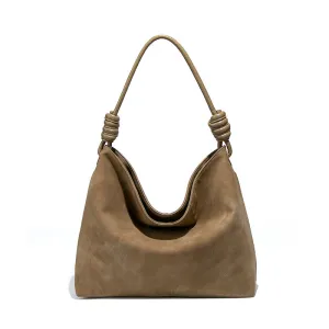 Croissant Suede Shoulder Bag