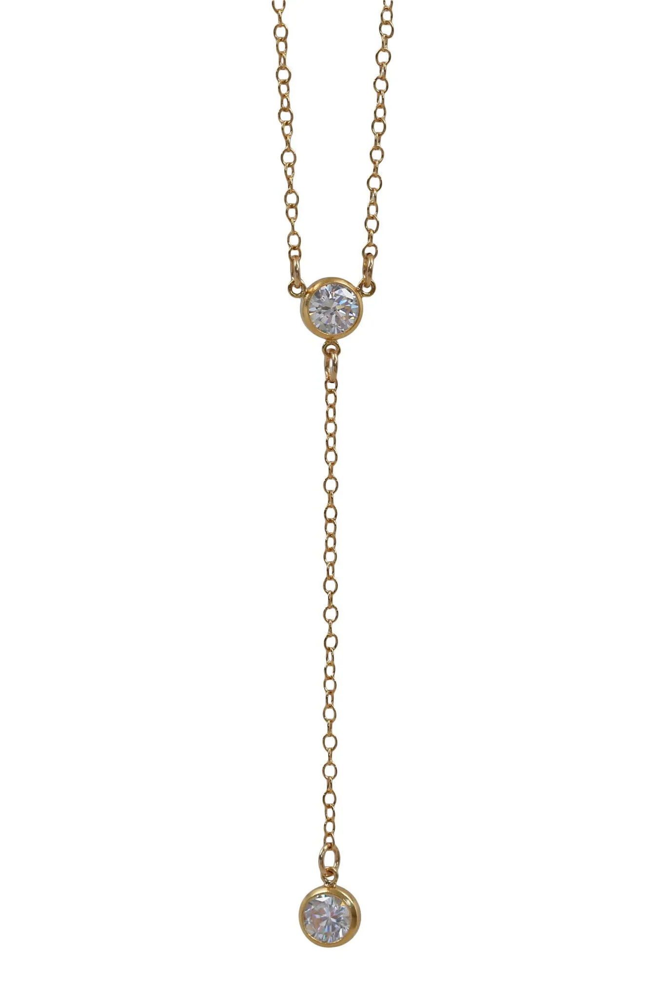 crystal lariat - cz