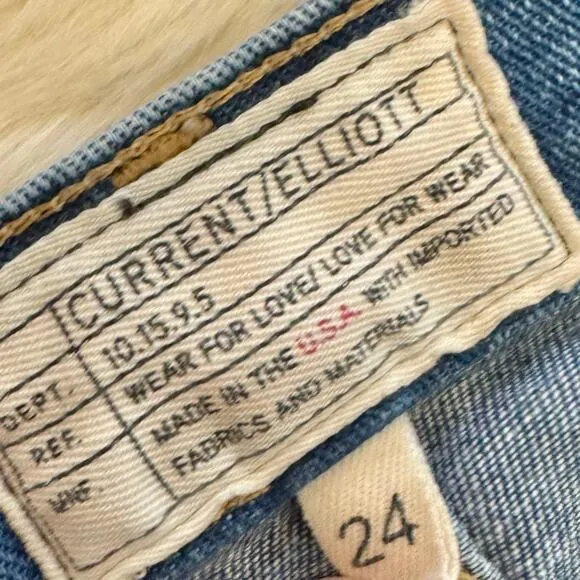 Current/Elliott The Slouchy Skinny Sierra Jeans 24 Medium Wash Skinny