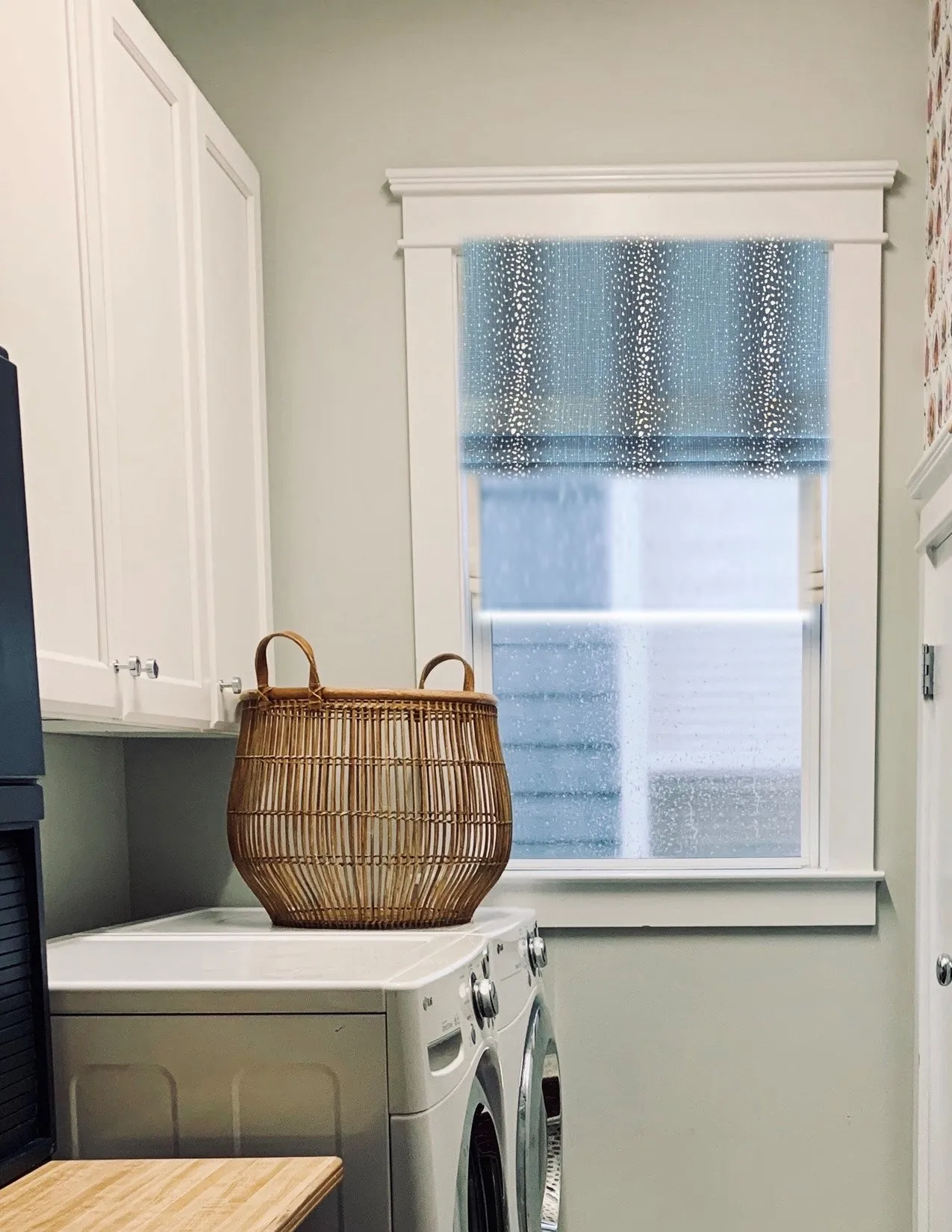 Custom Made Faux Roman Shade Valance in Antelope Blue 100% Cotton Slub Canvas, Fully Lined