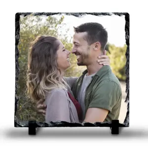 Custom Personalised Photo Slate - Perfect Couples Gift