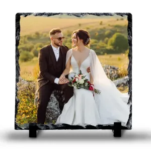 Custom Personalised Photo Slate - Wedding Photo Gift