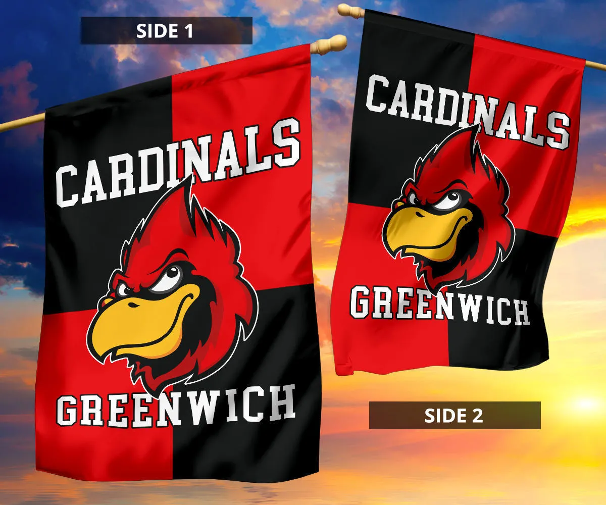 Customize It-Four Square Mascot-Flag