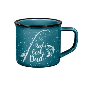 Dad's Fishing Blue Ceramic Cozy Cup, 15oz, Gift Box