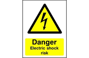 Danger Electric Shock Risk safety sign