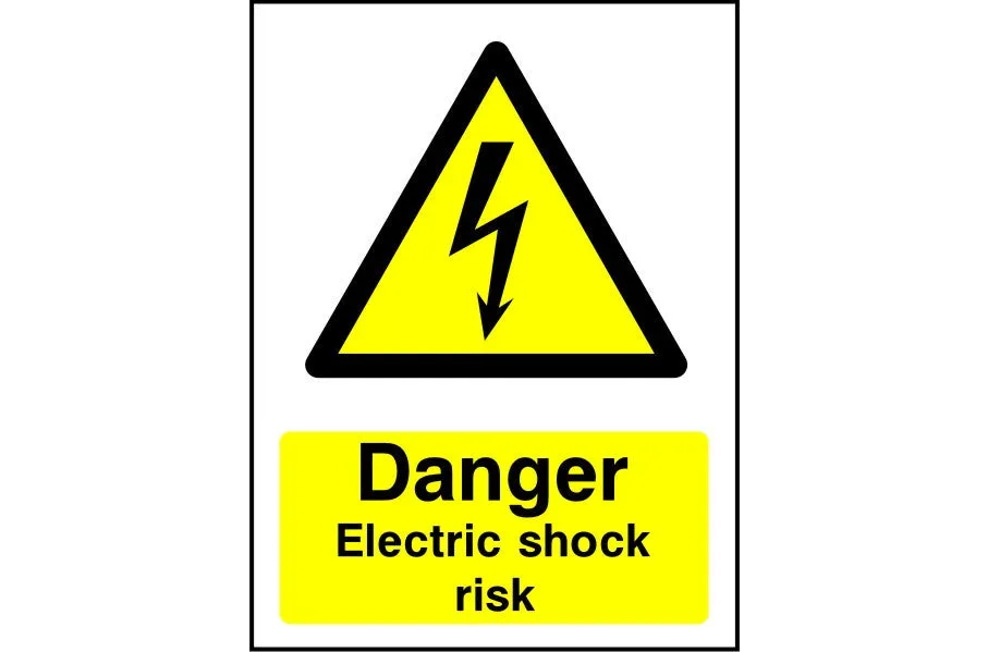Danger Electric Shock Risk safety sign