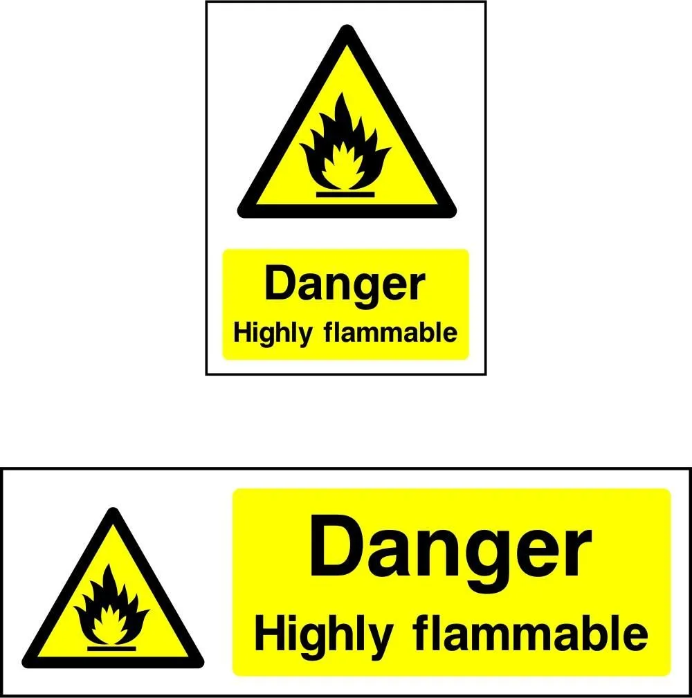 Danger Highly Flammable Sign