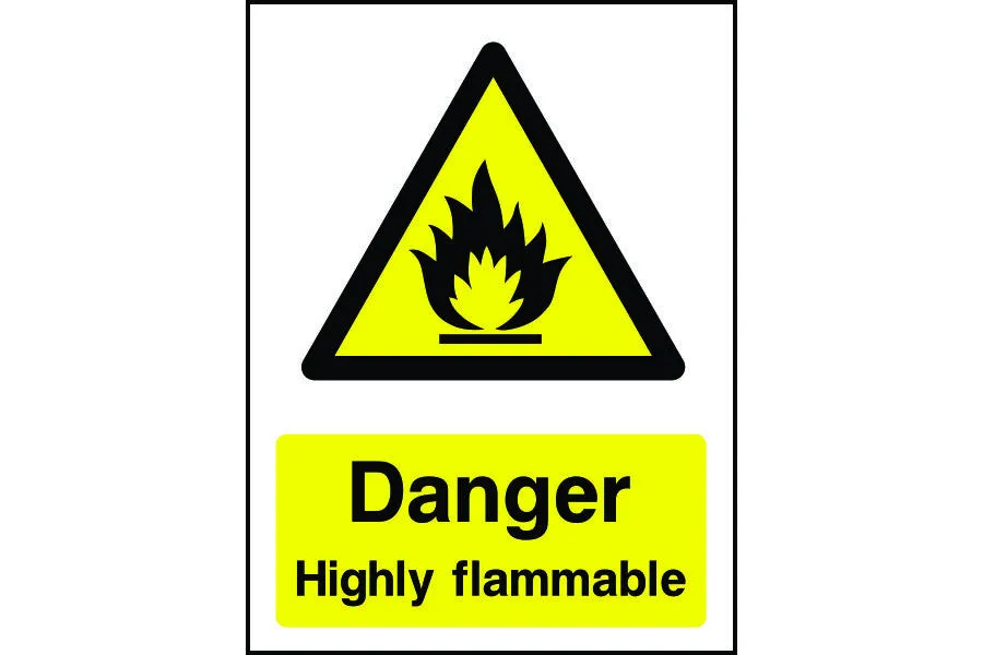 Danger Highly Flammable Sign