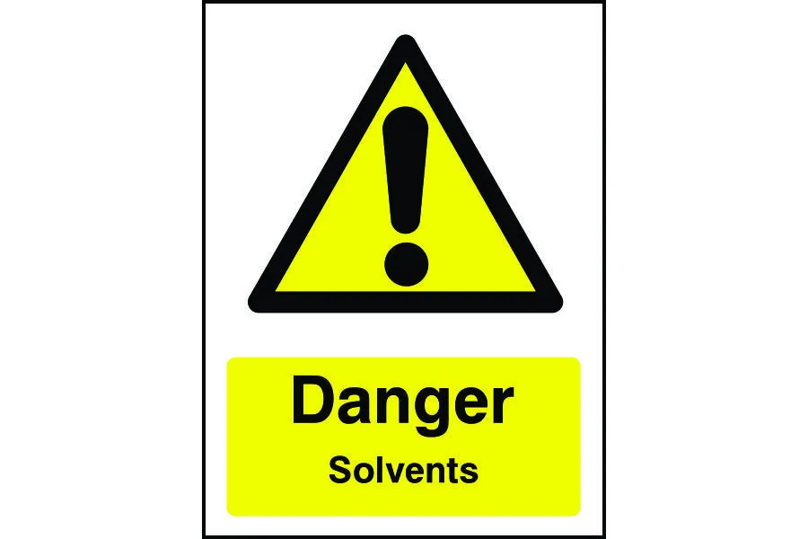 Danger Solvents Sign