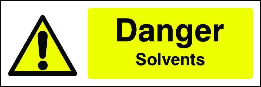 Danger Solvents Sign