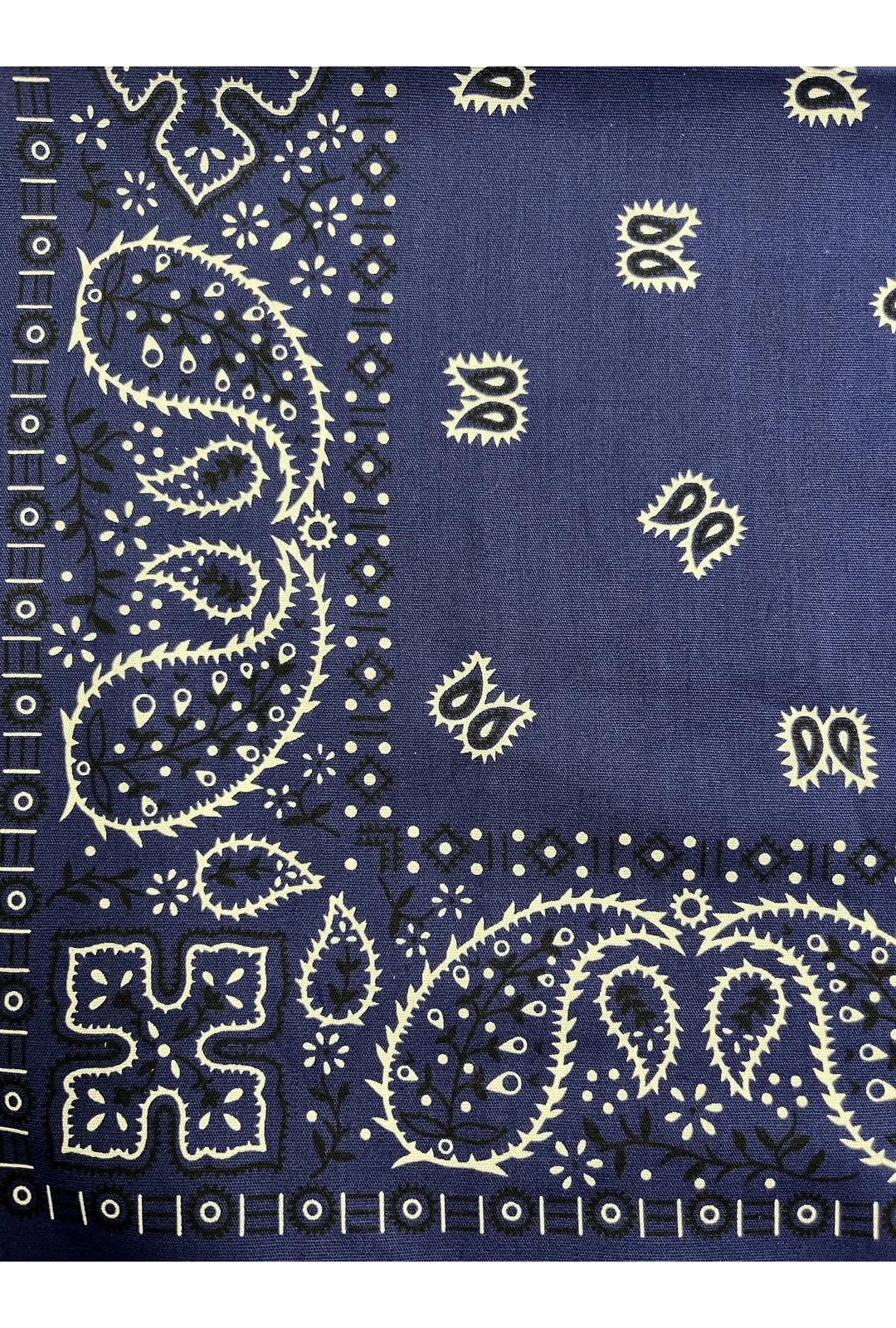 Dark Blue Paisley Bandana