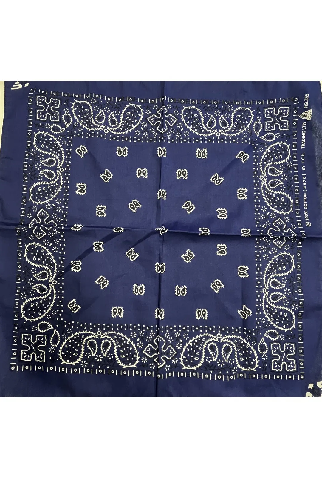 Dark Blue Paisley Bandana