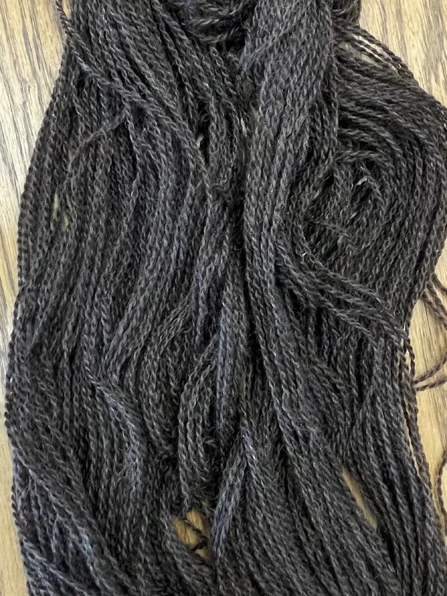Dark Grey Wensleydale Yarn - Worsted