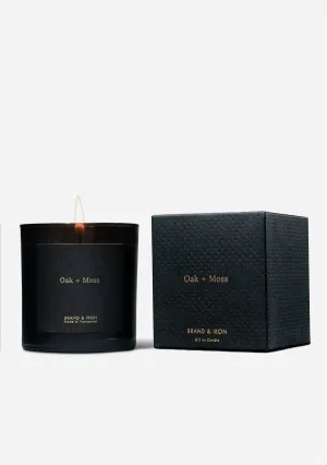 Dark Series Candle Oak   Moss