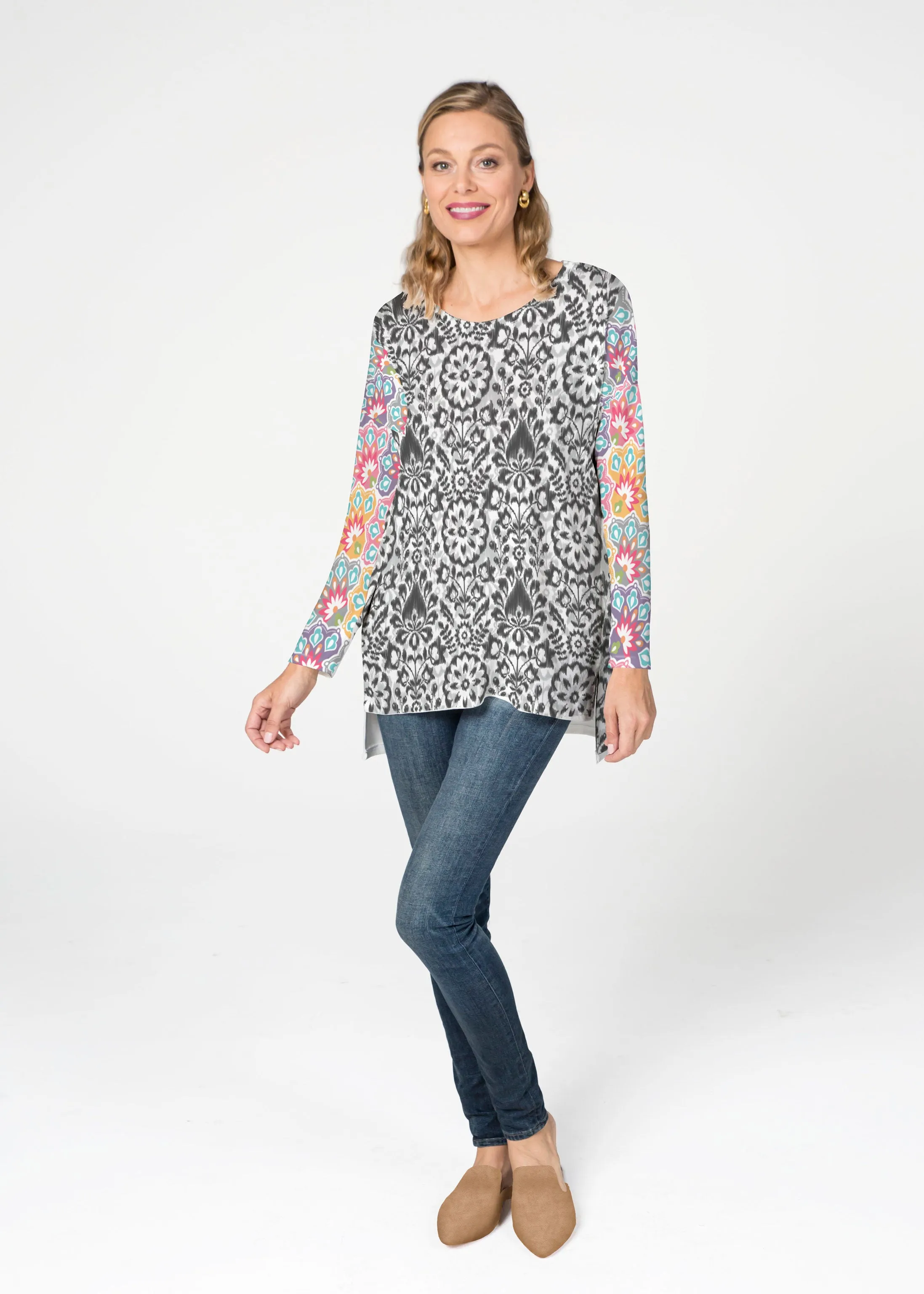 Darling Geo (13382) ~ Slouchy Butterknit Top
