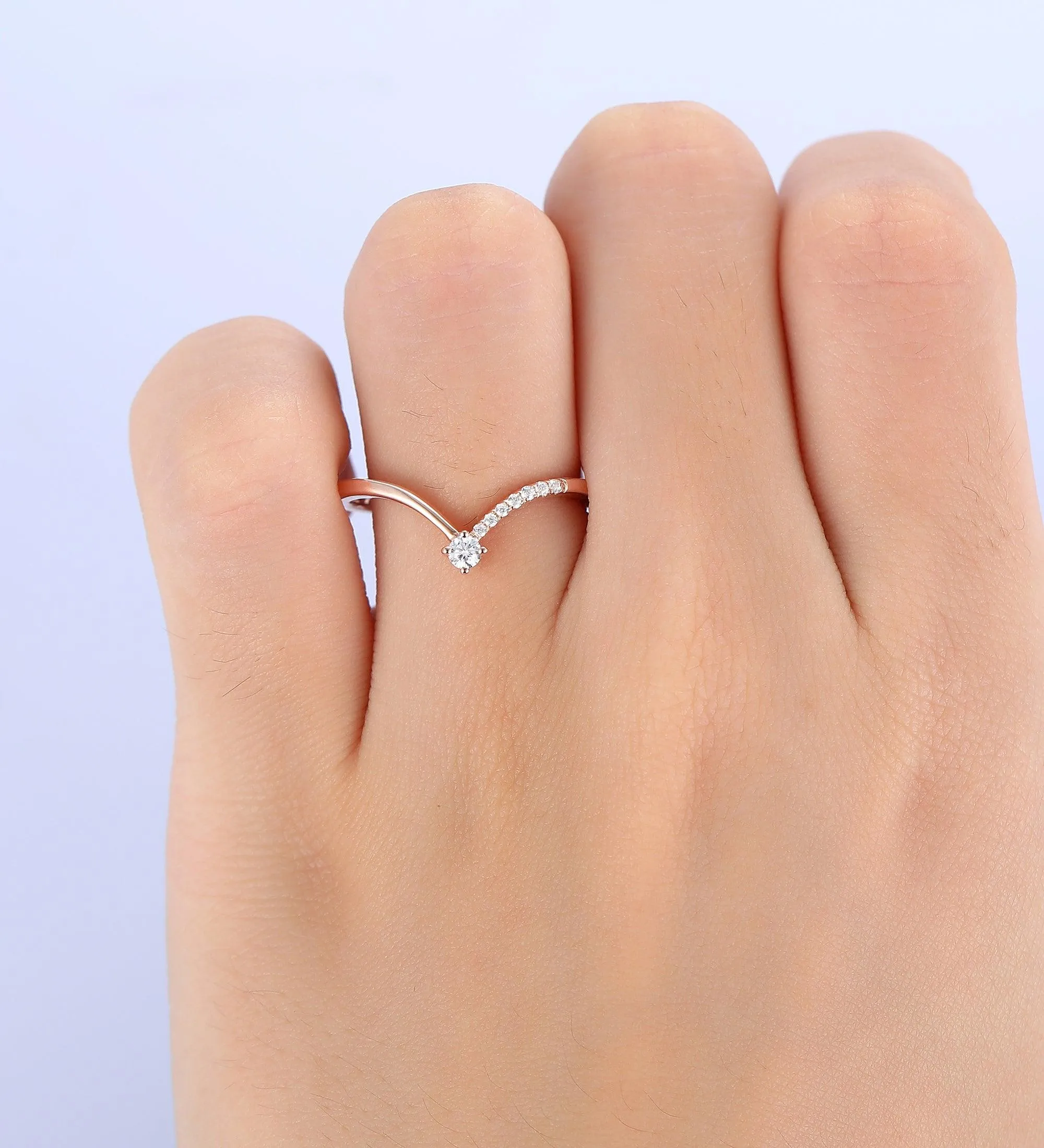 Delicate Antique Stacking Wedding Ring Anniversary Matching Ring
