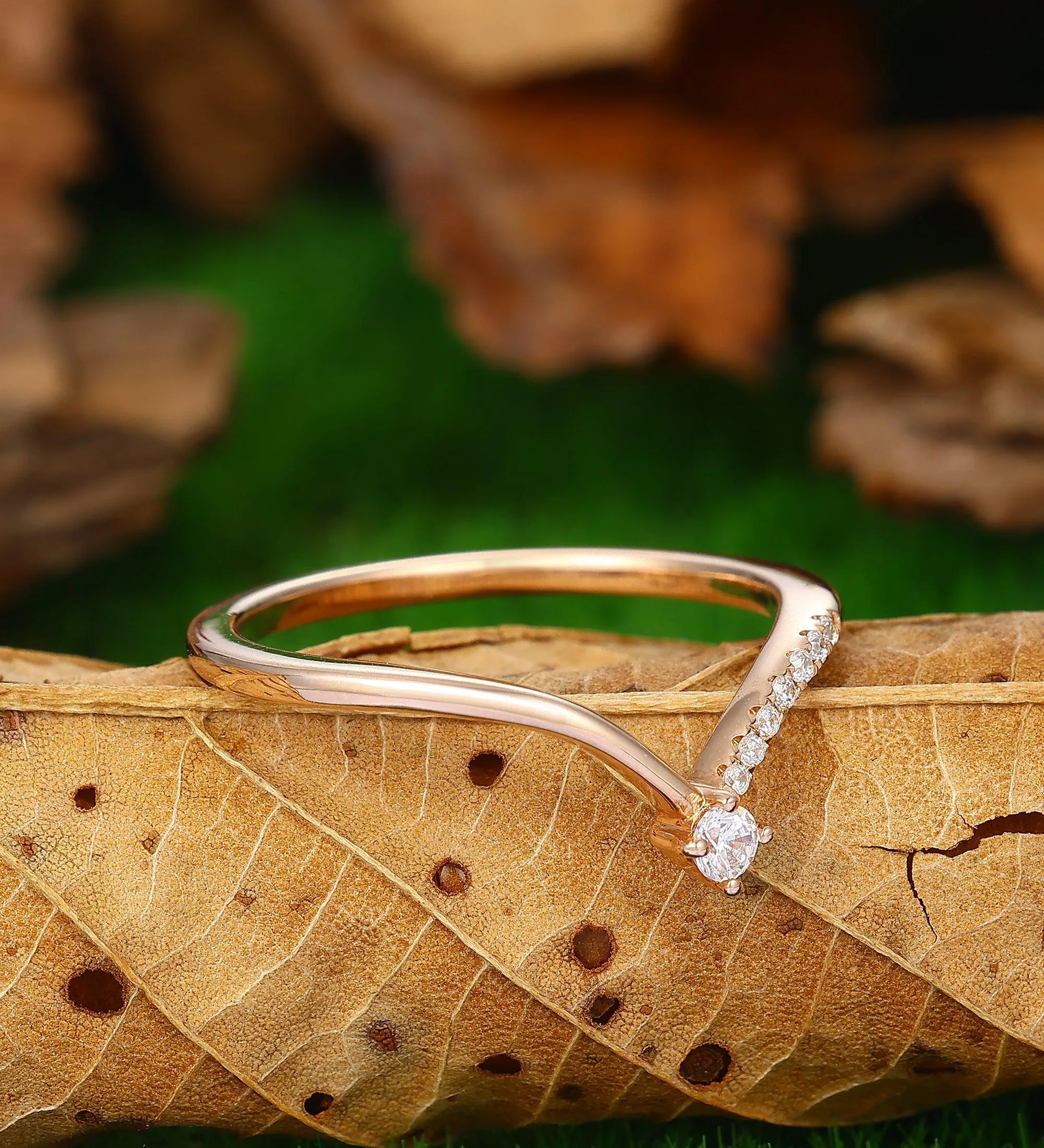 Delicate Antique Stacking Wedding Ring Anniversary Matching Ring