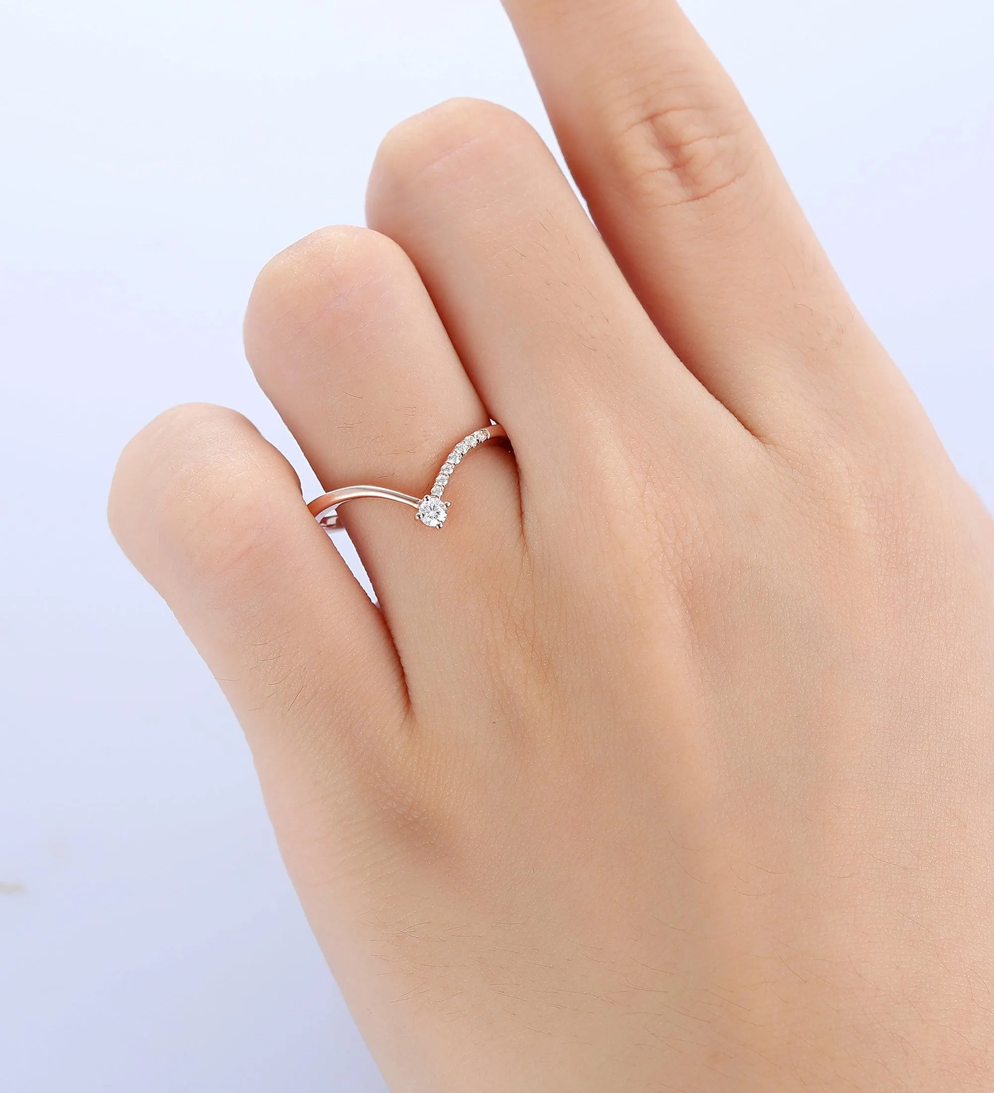 Delicate Antique Stacking Wedding Ring Anniversary Matching Ring