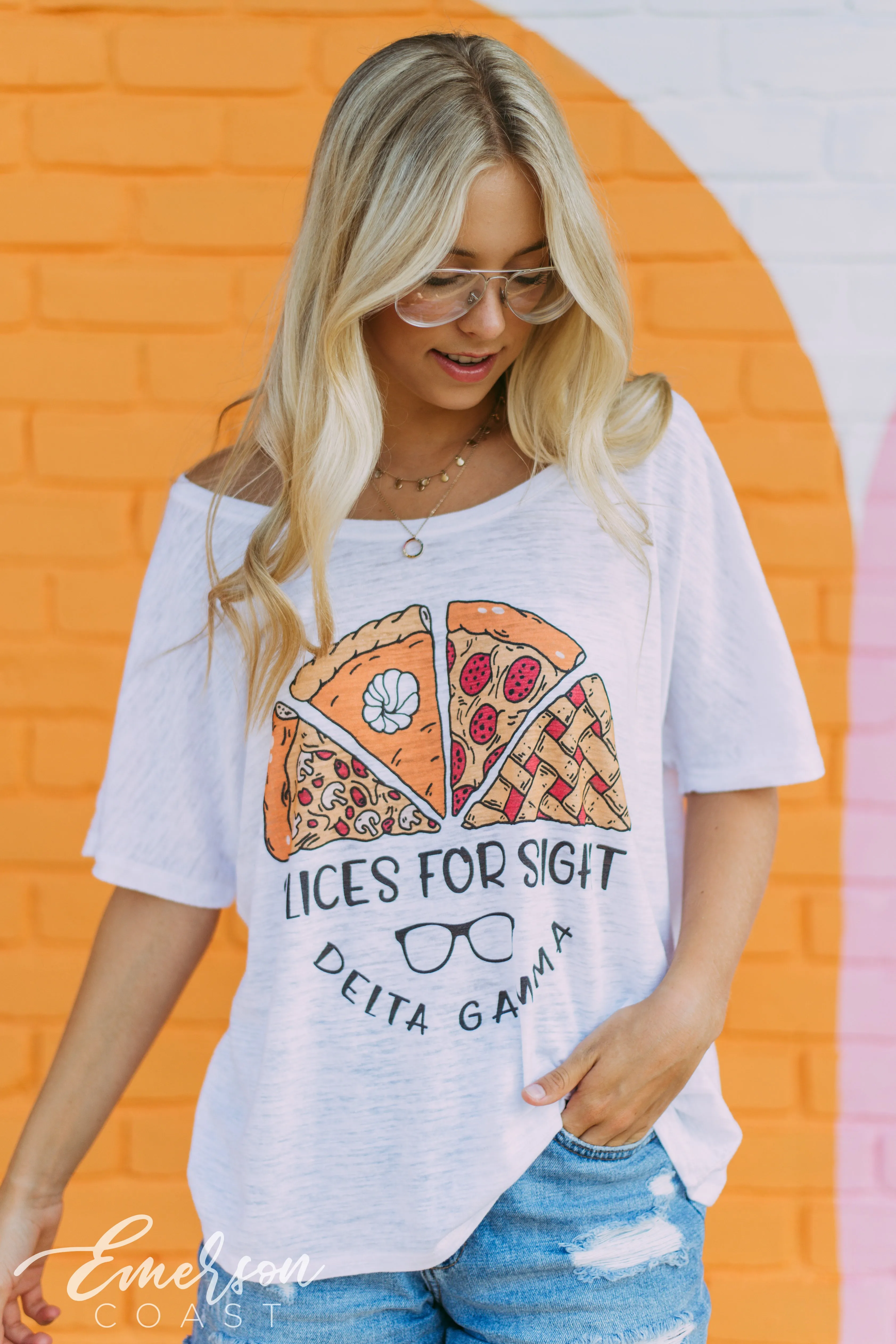 Delta Gamma Slices For Sight Slouchy Tee