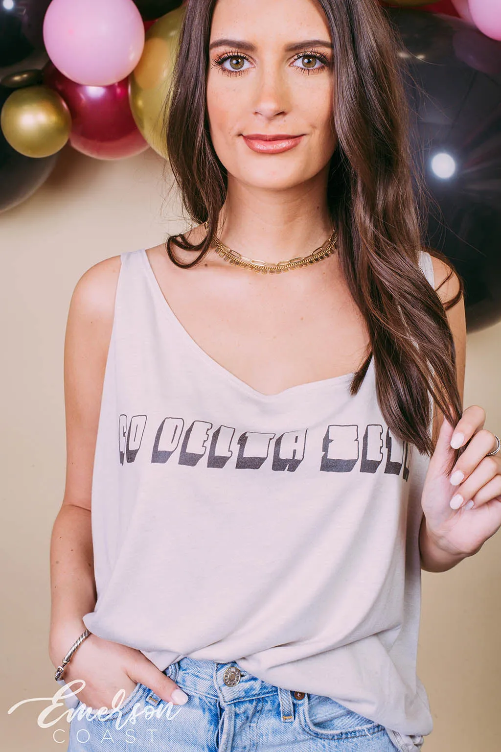 Delta Zeta Slouchy Tank