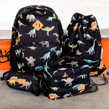 Deux Par Deux Boys Backpack With Printed Dinosaurs One Size
