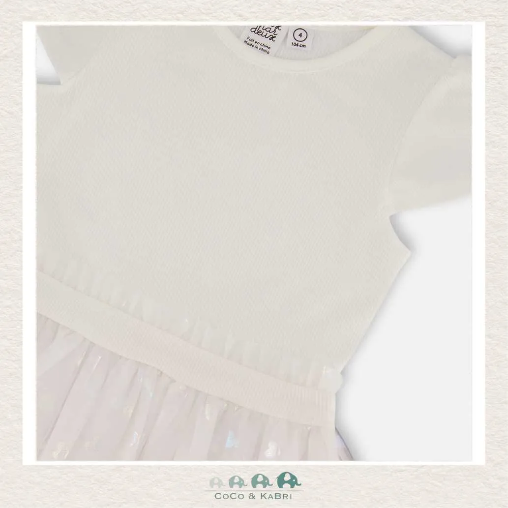 Deux Par Deux Textured Knit Dress - Glitter Hearts Skirt
