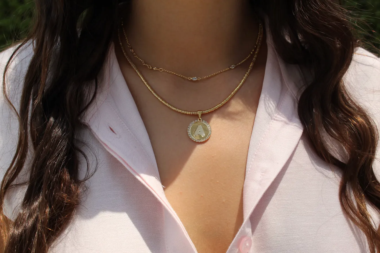 Diamond Initial Necklace