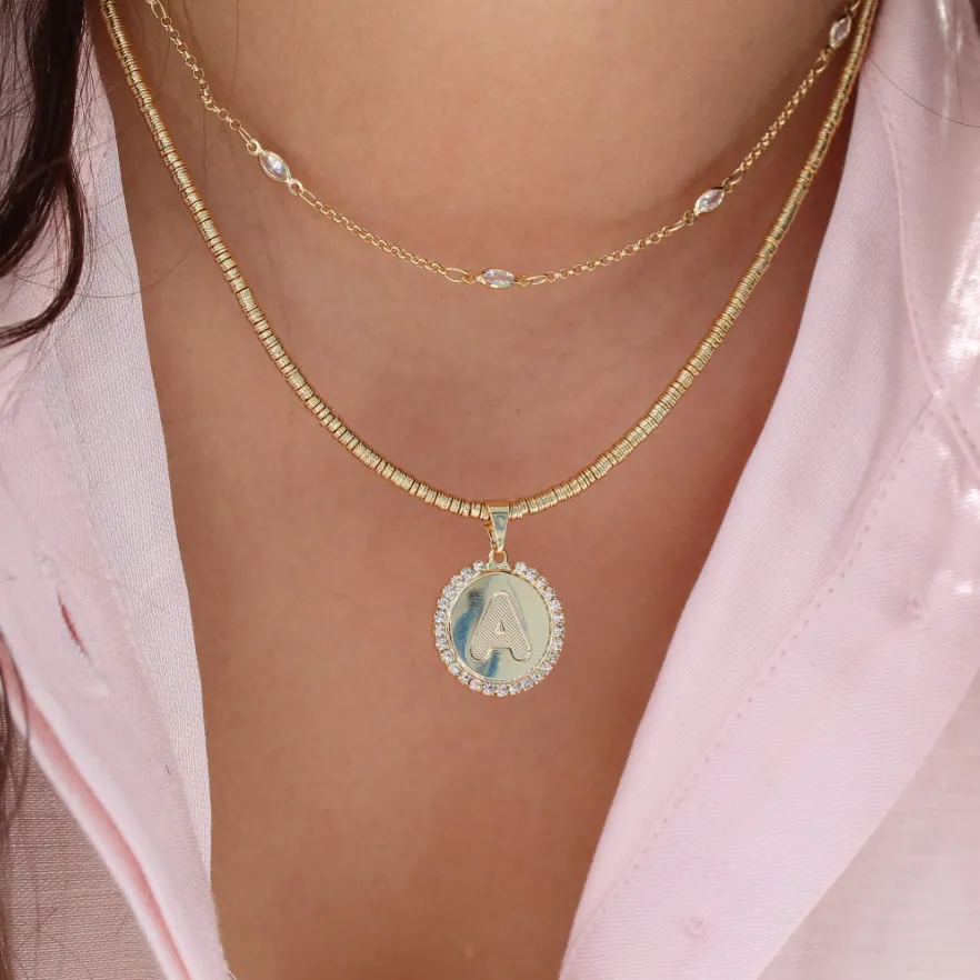 Diamond Initial Necklace