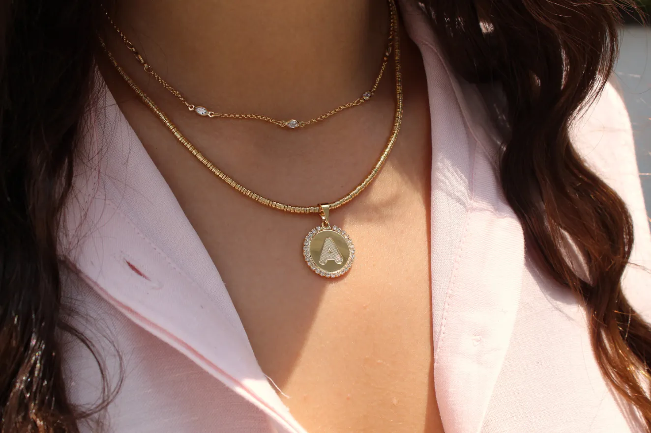Diamond Initial Necklace