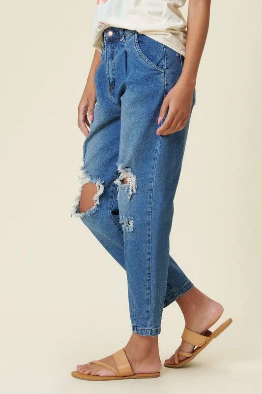 Distressed Slouchy Jeans