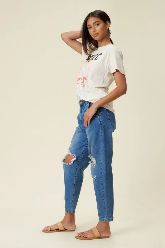 Distressed Slouchy Jeans