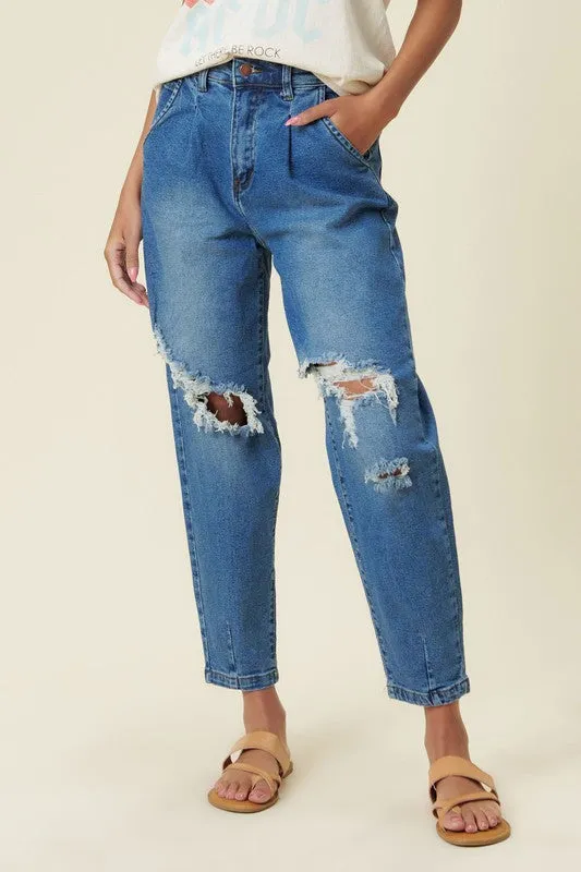 Distressed Slouchy Jeans