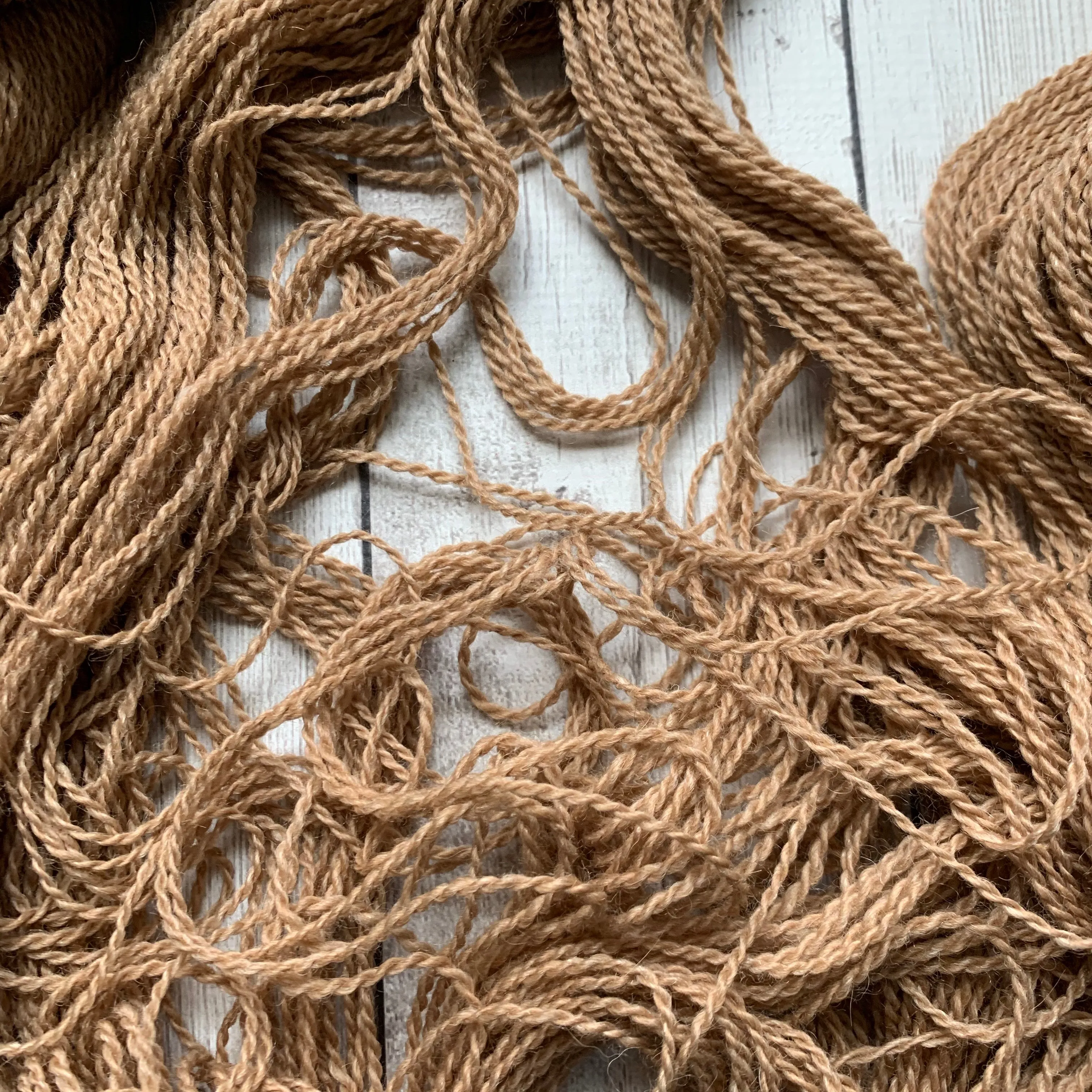 DK - Alma Park Exclusive Farm Yarn -  DK with Merino and Golden Tussah Silk 250 yds - Medium Fawn - "Sandy"