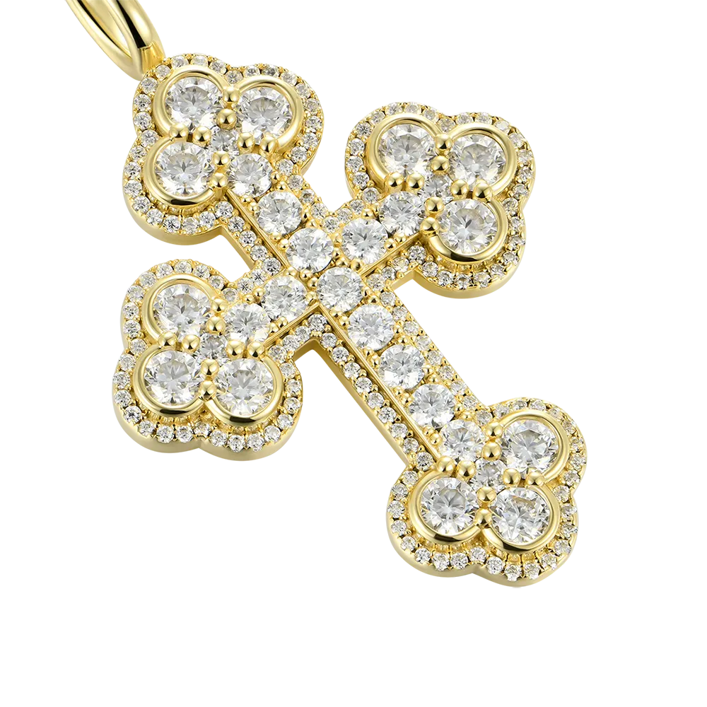 Double-Layered Bottoni Cross Pendant