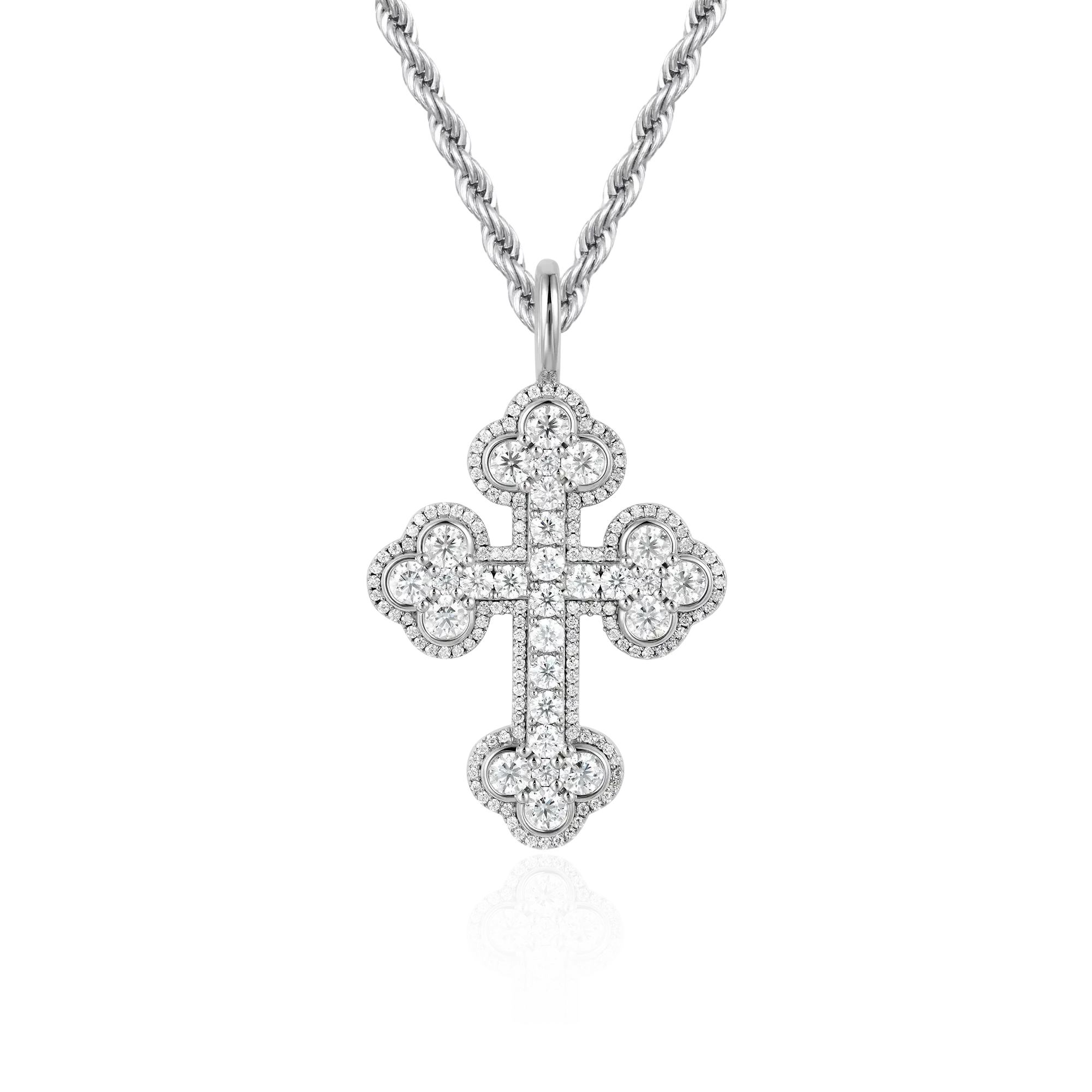 Double-Layered Bottoni Cross Pendant