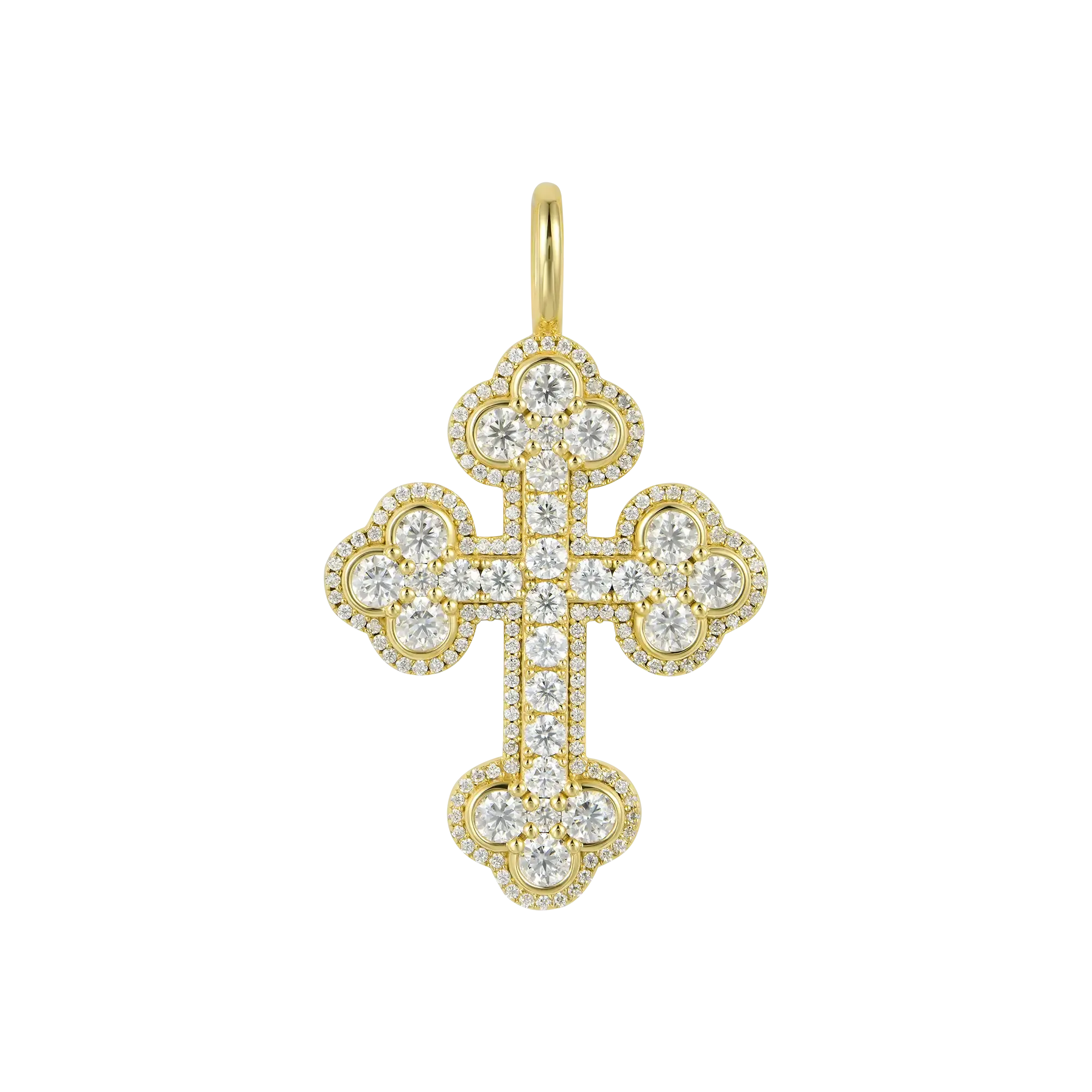 Double-Layered Bottoni Cross Pendant